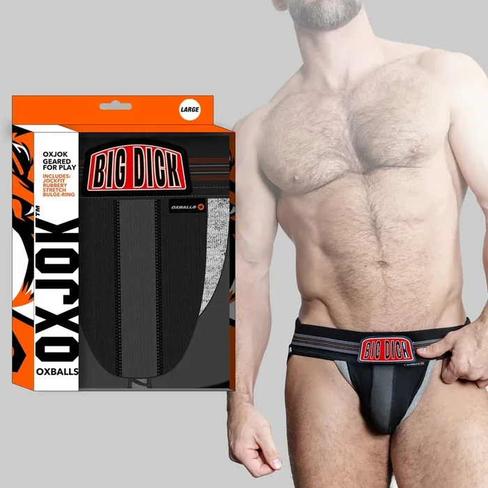 Oxballs Oxjok Big Dick Bulger Jockstrap Black Iron
