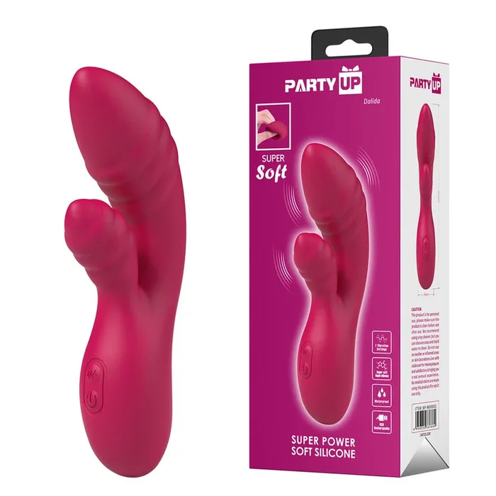 Party Up DALIDA – Pink – Pink 16.2 cm USB Rechargeable Rabbit Vibrator