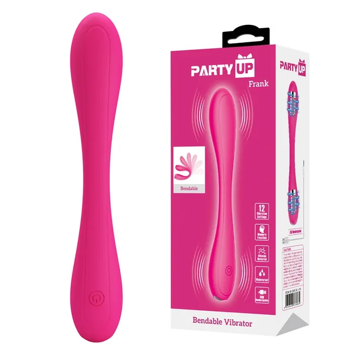 Party Up FRANK Bendable Vibe – Pink – Pink 17.1 cm Bendable Vibrator
