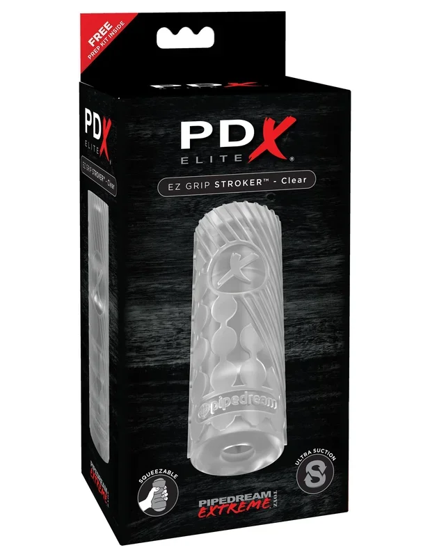 PDX ELITE EZ Grip Stroker Clear