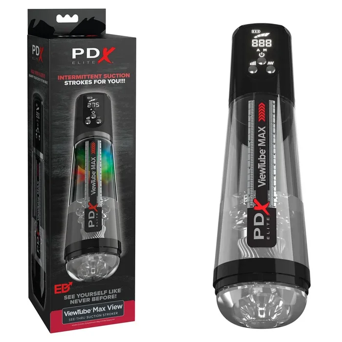 PDX Elite ViewTube MAX View – Clear USB Rechargeable Suction Auto Stroker