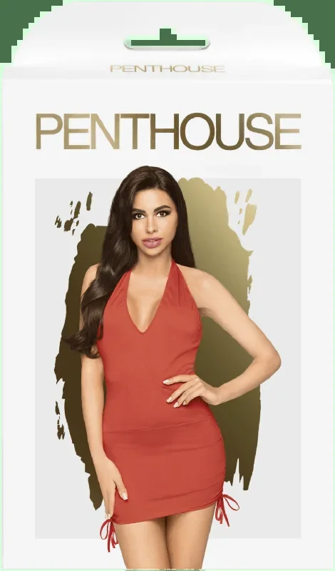 Penthouse Earth Shaker Red Mini Dress with Thong