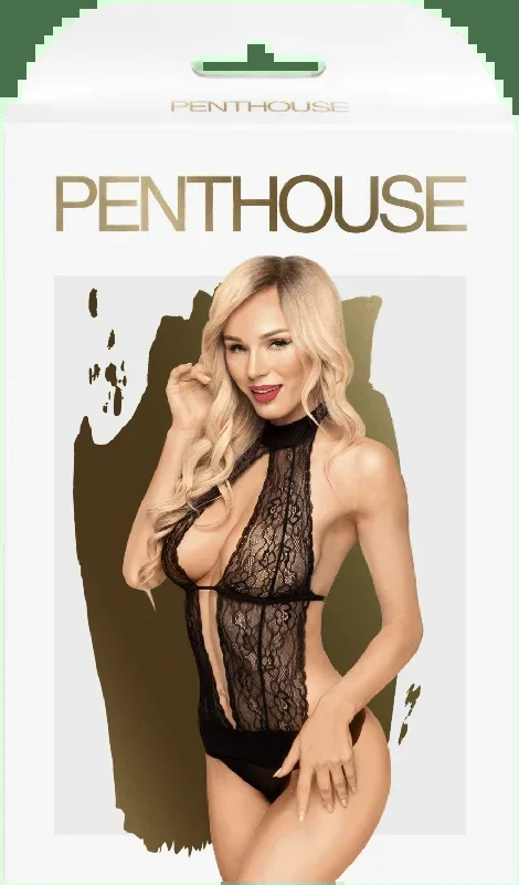 Penthouse Perfect Lover Black High-neck Playsuit