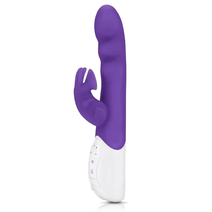 Rabbit Essentials Suction Rabbit Vibrator With Throbbing Shaft Purple