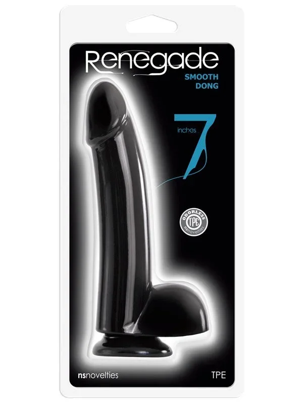 Renegade 7 in. Smooth Dong Black