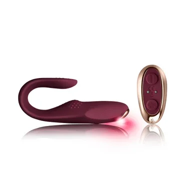 Rocks Off Two-Vibe 20-function Remote Control Rechargeable Flexible Silicone Vibrating Dual Stimulator Purple & Rose Gold