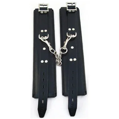 Rouge Garments Black Padded Leather Ankle Cuffs