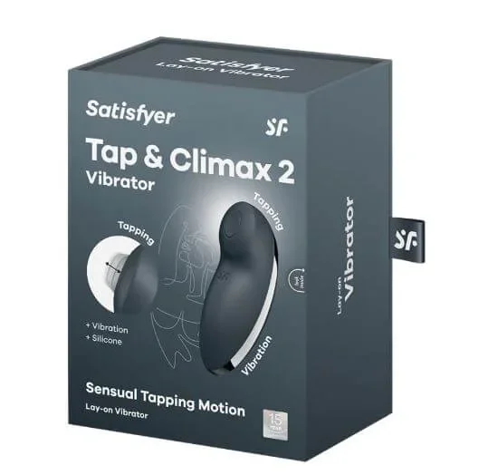 Satisfyer Tap and Climax 2 Grey Vibrator