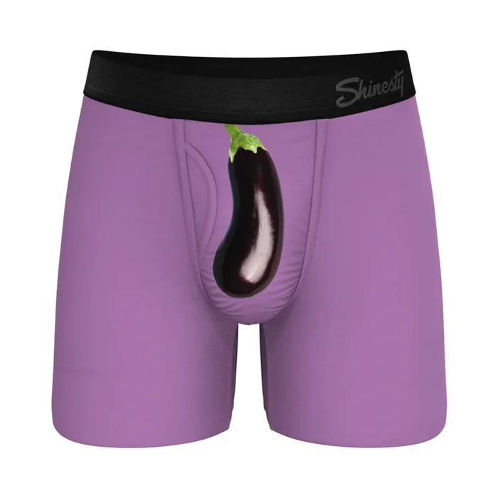 Shinesty The Double Entendre Eggplant Ball Hammock Pouch Underwear with Fly M