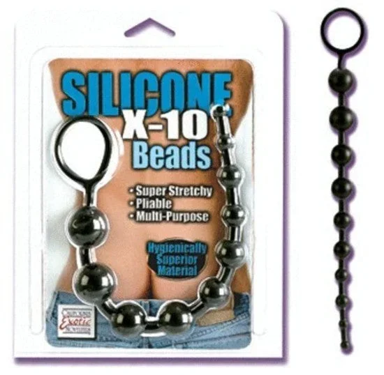 Silicone X-10 Beads Black