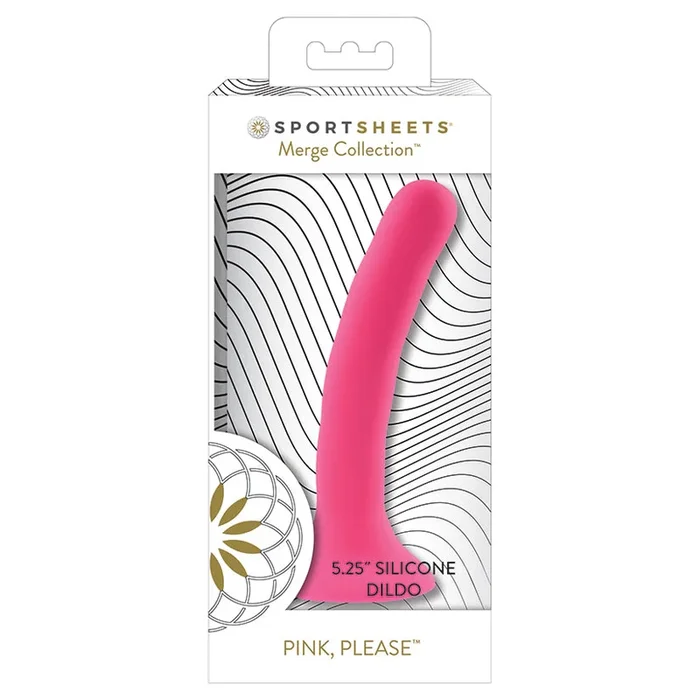 Sportsheets Merge Collection Please Silicone Dildo-Pink 5.25