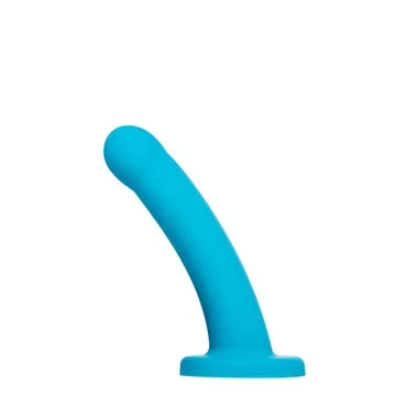Sportsheets Nexus Collection Hux 7 inch Curved Silicone Strap-On Dildo Turquoise