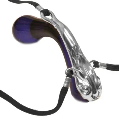 Sylvie Monthule Women’s Silver Bee To Nectar Clitoris Cover G-String with Penetrating Blue Gem