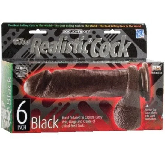 The Realistic Cock Black 6 in