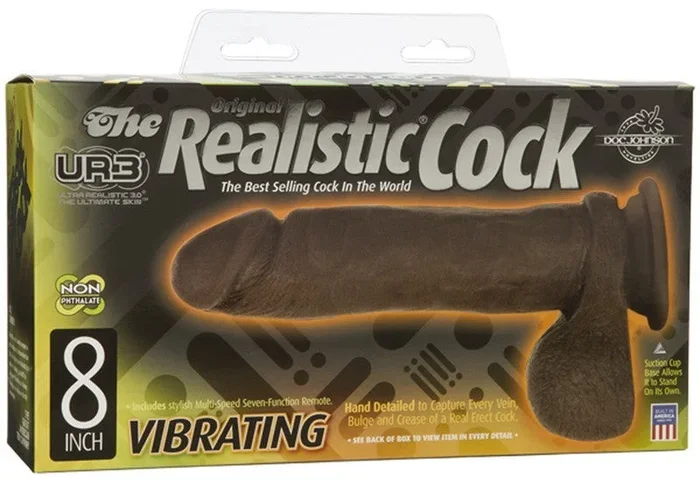 The Vibro Realistic Cock UR3 – 8 in. Black