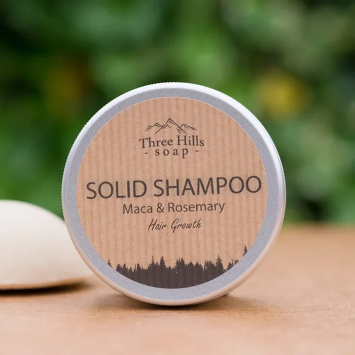 Three Hills Soap Solid Shampoo For Hair Growth – Maca & Rosemary