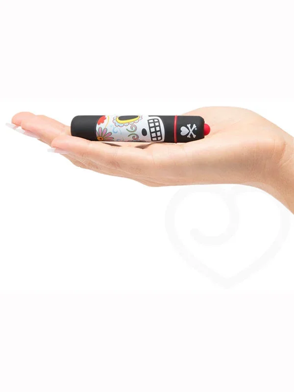 tokidoki Single Speed Mini Vibrator Black Dia de los Muertos