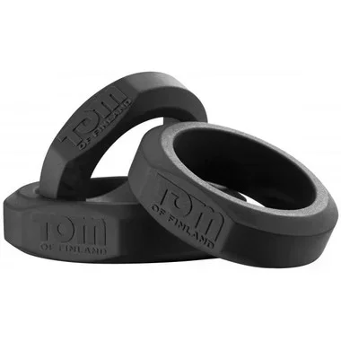 Tom of Finland 3-piece Silicone Cock Ring Set