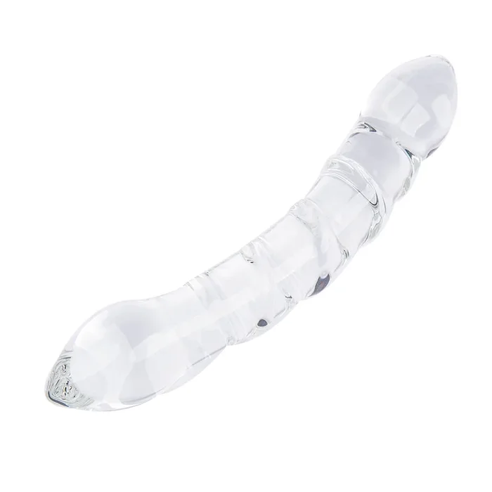 Two Head Beaded Sensual Glass Butt Plugs Dildo 7 Inch