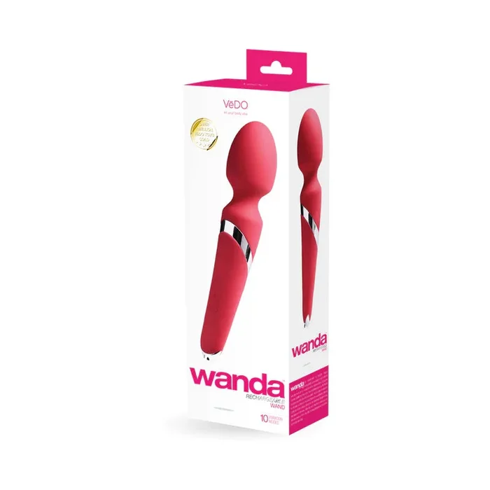 VeDO Wanda Rechargeable Wand Vibrator Foxy Pink