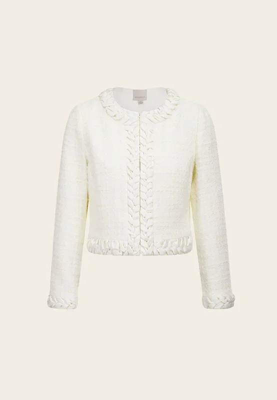 White Tweed Cropped Jacket