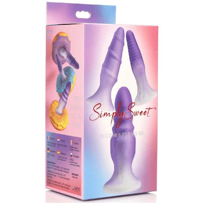 XR Brands Simply Sweet Silicone Butt Plug Set